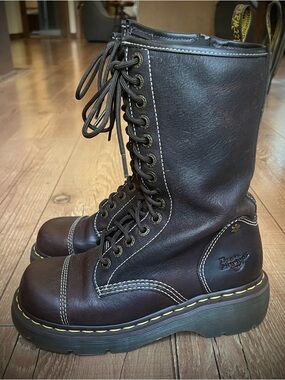 Vintage Dr. Martens Dark Brown Leather Boots